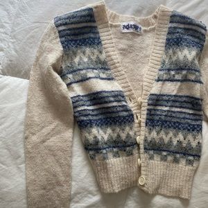Cropped cardigan sweater